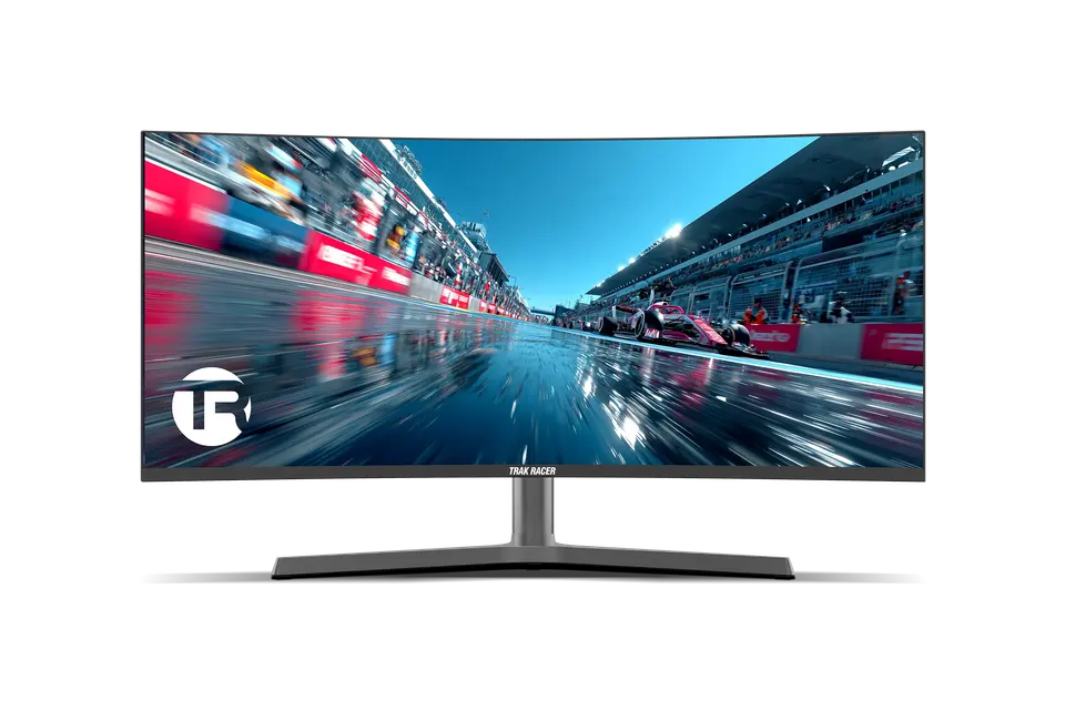 Trak Racer 34" Ultrawide UWQHD 165Hz 1ms QLED 3440x1440 21:9 Curved Gaming Monitor
