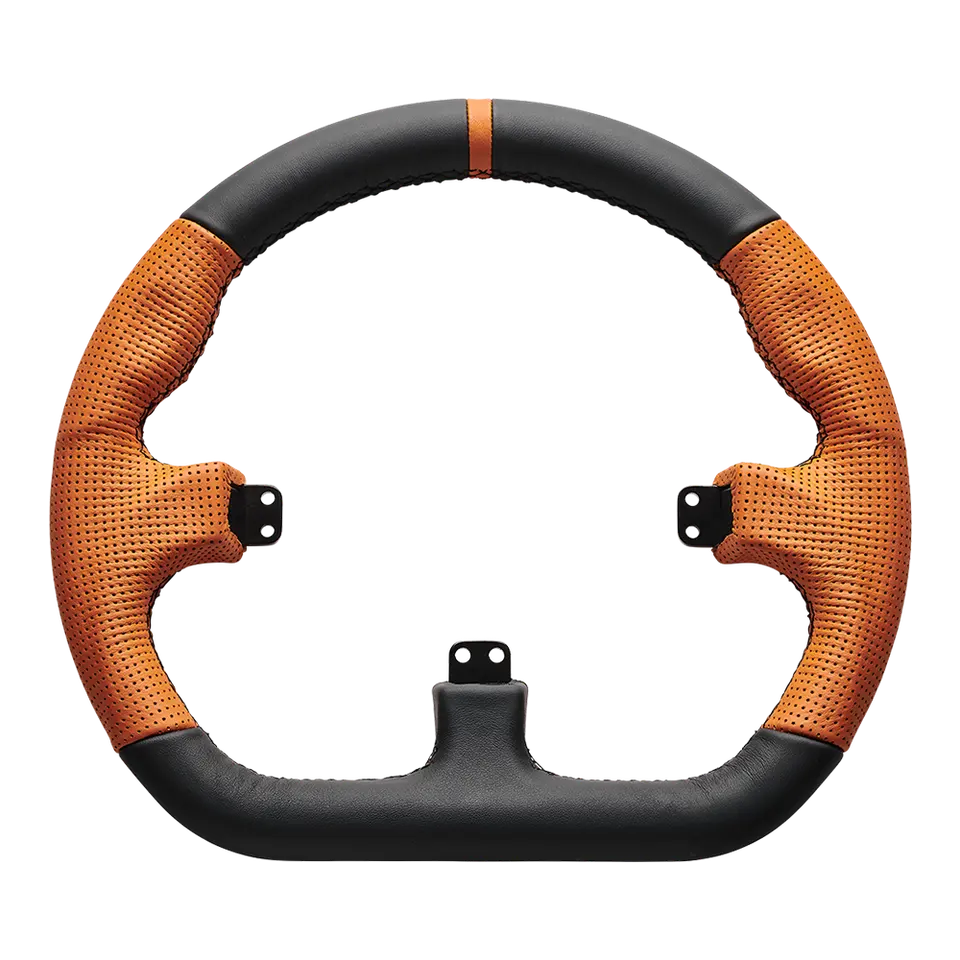 Asetek SimSports Closed D Orange Leather Rim