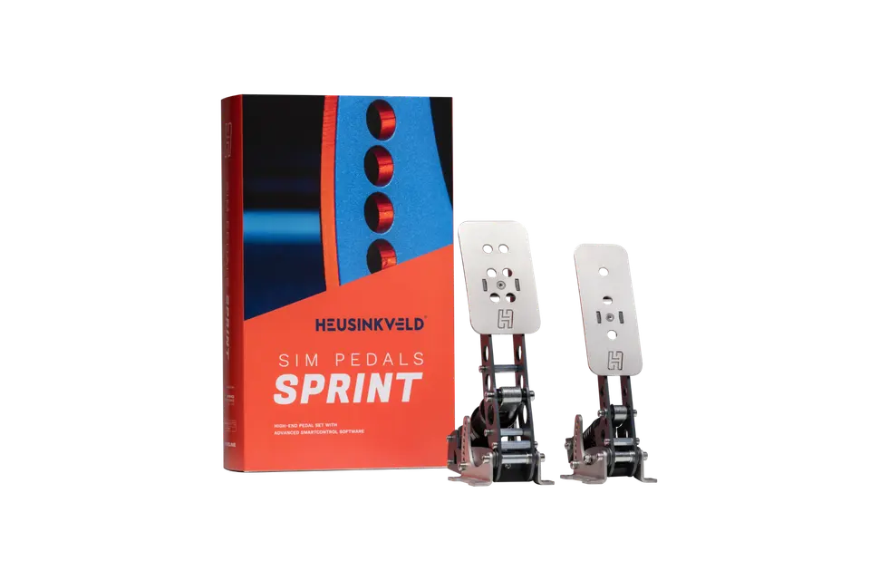 Trak Racer Heusinkveld Sprint 2-Pedal Set (Black) – Professional Sim Racing Brake & Throttle Pedals | Load Cell Precision