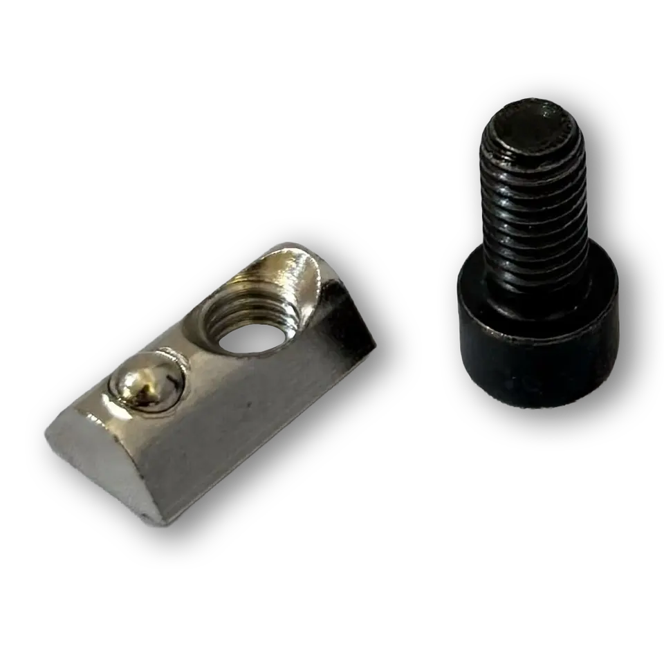Trak Racer Hex Bolt and Ball-bearing Nut for 8mm T-Slot - Set of 10 or 20