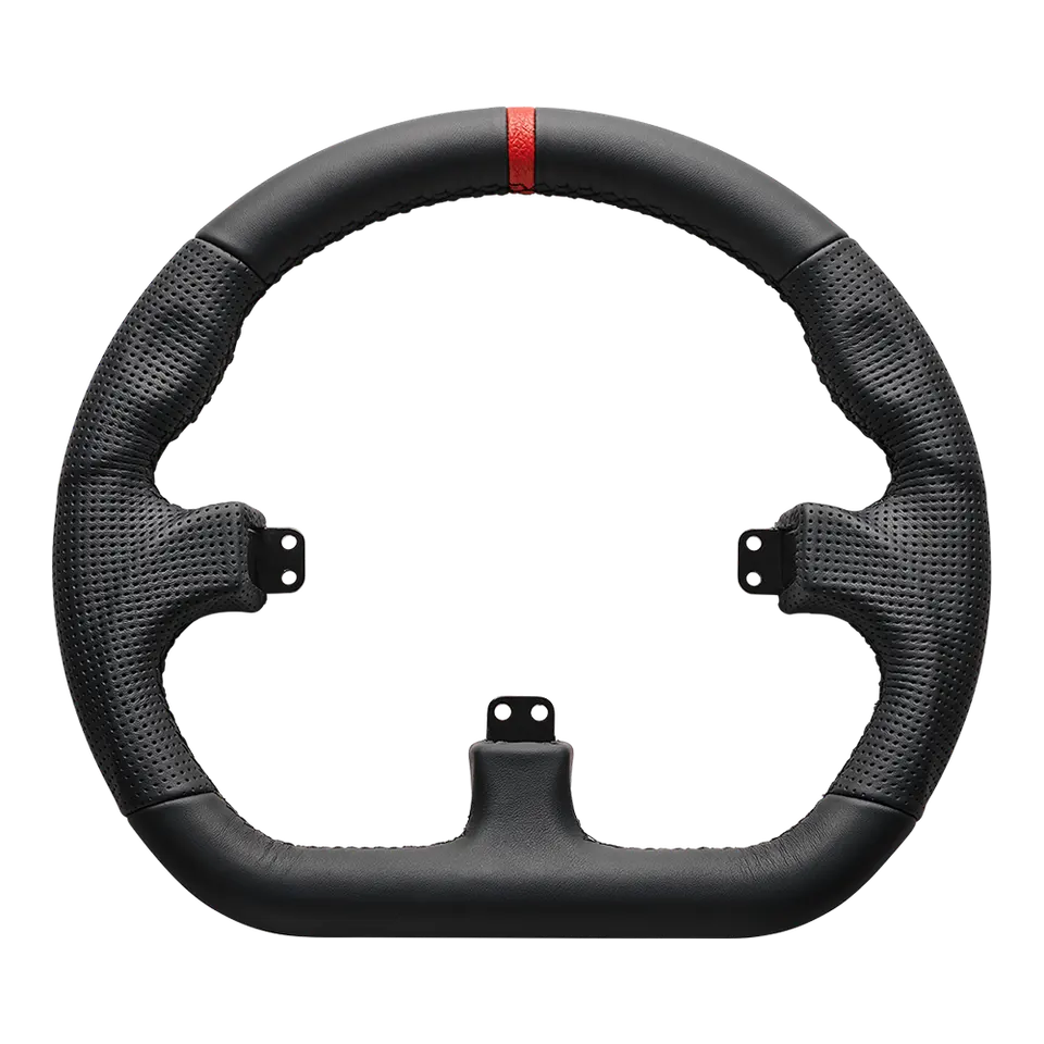 Asetek SimSports Closed D Black Leather Rim