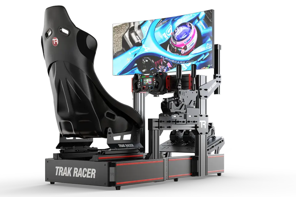 Trak Racer Cockpit-Mounted Single Monitor Stand (Lite) — Compact Monitor Mount for Sim Racing & Flight Sim Rigs