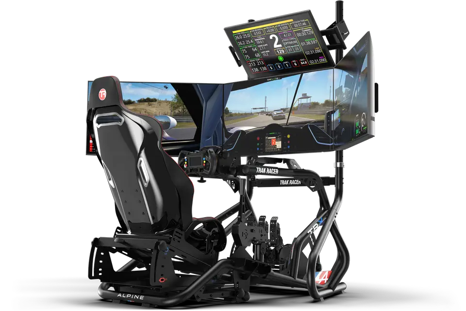 Trak Racer Freestanding Quad (4) Monitor Stand – Supports Displays up to 45"