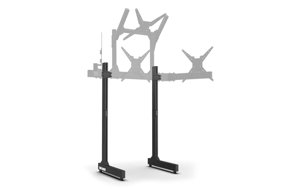 Trak Racer Freestanding Monitor Stand Leg Support Kit with Rubber Floor Protectors